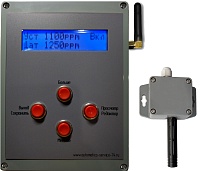 СО2Рег-1Ц-1Р-ДИСТ Регулятор СО2, 1 реле, СМС-контроль, в комплекте датчик СО2 0-50000ppm