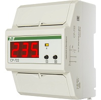CP-722. Реле контроля тока и мощности, встроенный таймер,регистраций аварий в памяти, индикация текущего напряжения,контроль напряжения.